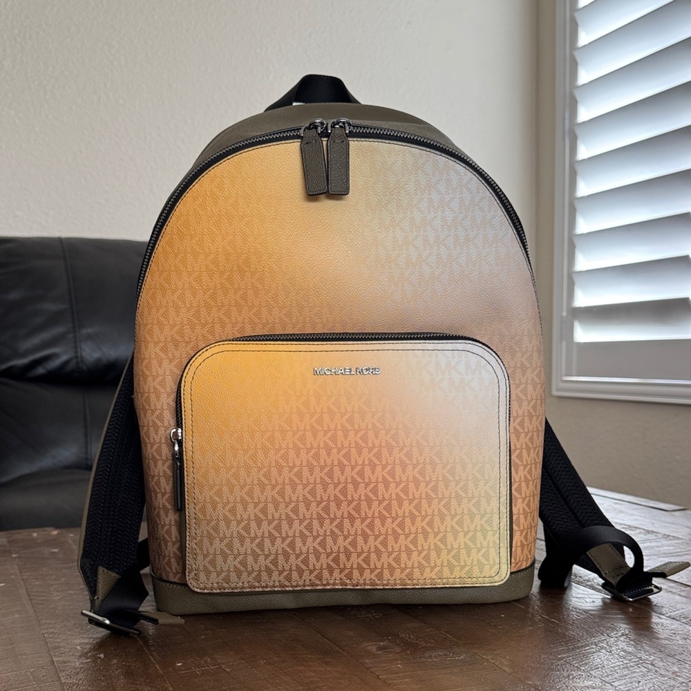 Michael Kors Cooper Olive Multi Commuter  Backpack Fit 15” Laptop